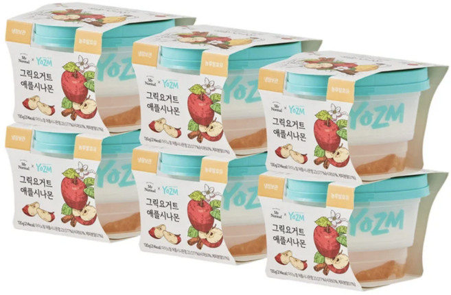 요즘 그릭 요거트 애플시나몬 130g, 6팩