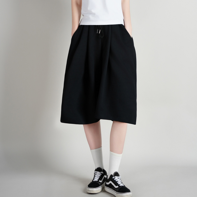 제제룩 여자 반바지 와이드 버뮤다 팬츠 7부