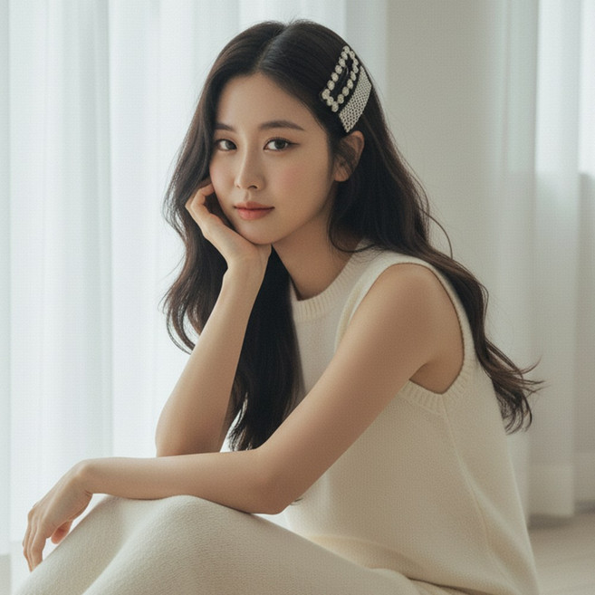 까미노루시 크리스탈 큐빅 헤어핀 세트