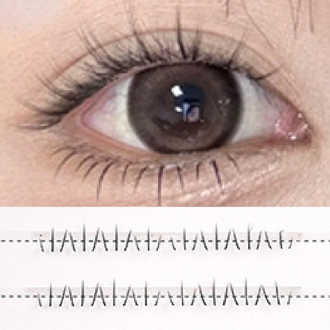 라피네 노글루 언더 속눈썹 5-6mm 내추럴 풀이 필요없는 가닥속눈썹 대용량, 내추럴핏, 1개