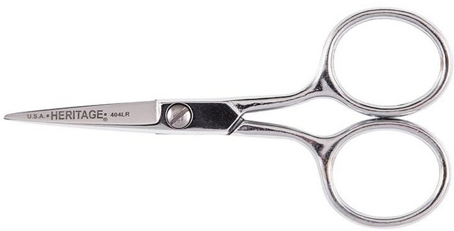 Klein Tools G404LR 가위 미국산 대형 링이 있는 자수 바느질 원단 전자 제품 등에 적합 10.2cm(4인치), 1개