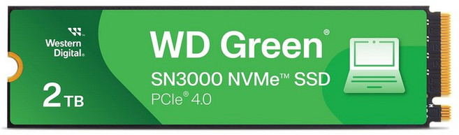 Western Digital SSD 2TB WD Green SN3000 M.2-2280 NVMe WDS200T4G0E-EC 웨스턴 디지털 내장