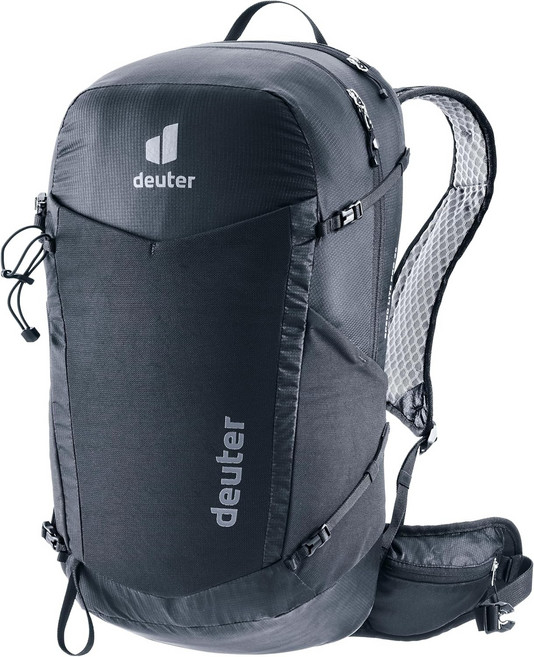 Deuter Unisex 스피드 라이트 프로 25L 하이드로 2L 하이드레이션 블래더가 장착된 산악 하이킹 백팩 25리터 - 미네랄 그로브, Black