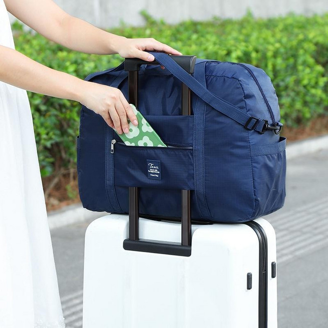 Travel 簡約旅行袋 登機包 手提肩背兩用行李袋