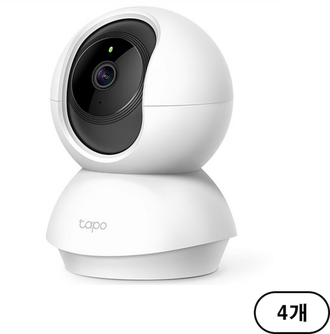타포 360도 회전형 2K 고화질 스마트 WiFi 홈 카메라 실내용, Tapo C210, 4개