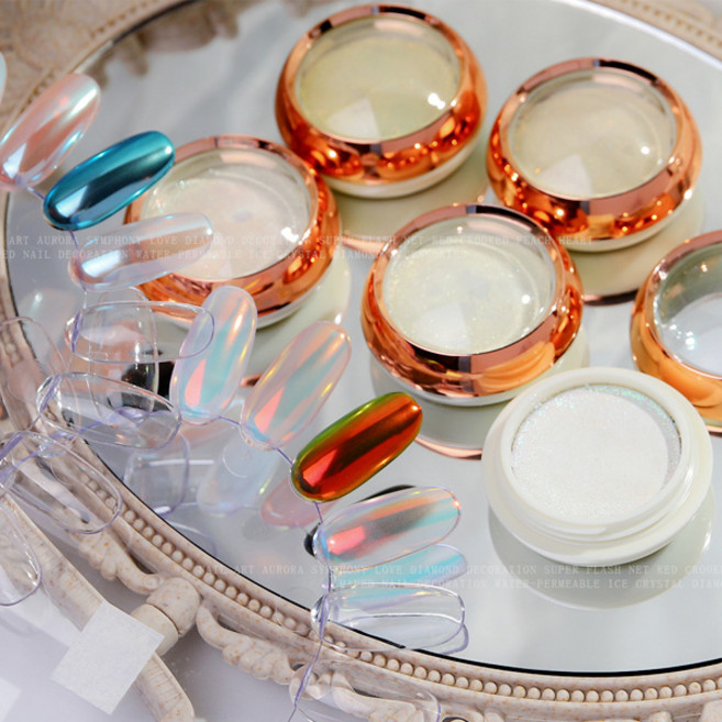 e세상 달빛 오로라 네일 미러 파우더 글리터 홀로그램, 1개, 이번