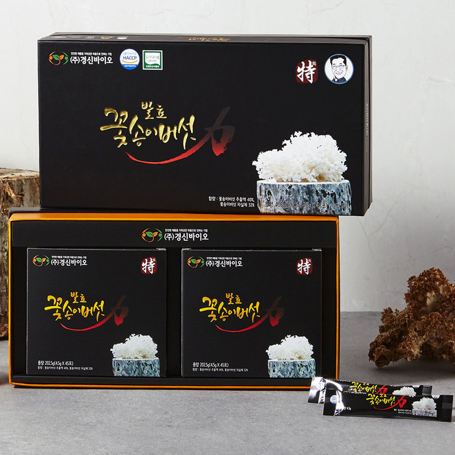 발효 꽃송이버섯 특 4.5g x 270스틱 90일분 + 30스틱 증정, 3박스, 1.215kg