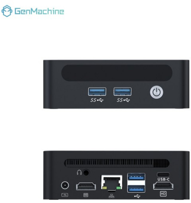 젠머신 미니 PC Ren5000 AMD CPU 윈도우 11 DDR4 64GB 3200Mhz WiFi6 컴퓨터, 01 None, 04 EU