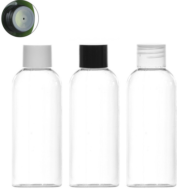 스킨캡 단마개용기 50ml 60ml 75ml 80ml 100ml, 80ml 투명용기, 흰색캡, 1개