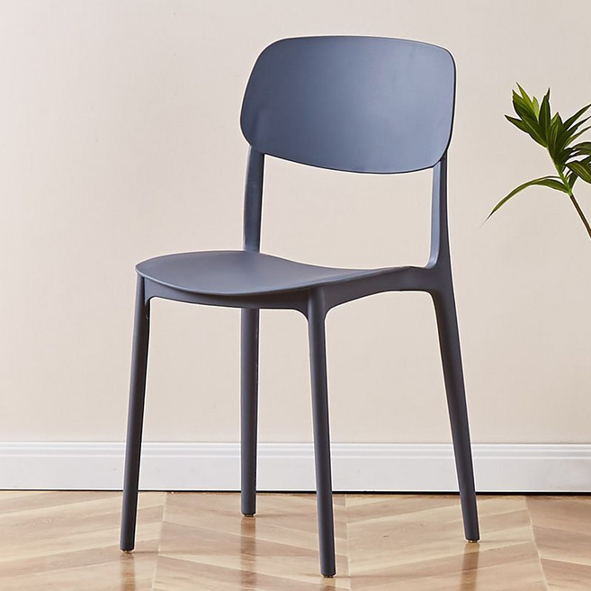 [4P] 일체형 인테리어 등받이 식탁의자 의자세트 다이닝 체어 디자인체어, 4개, 그레이