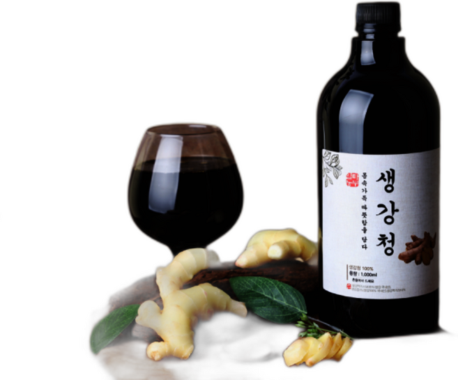 국내산 수제 생강청 생강차 생강효능 생강진액 국내산 생강 대추 도라지를 담은 생강청 100%, 1개, 1L