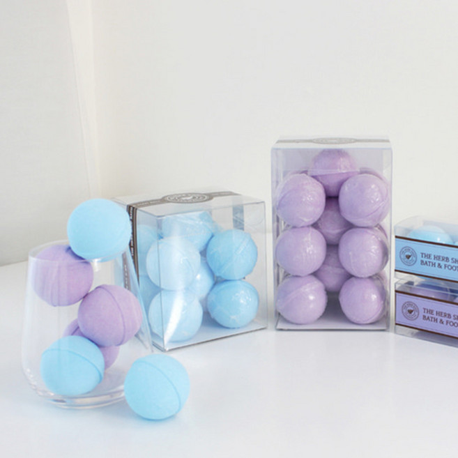 더허브샵 배스＆족욕볼 30g 10개입 족욕 입욕 스파 마사지 아로마 발관리 각질 힐링 휴식 라벤더 페퍼민트, 더허브샵 배스족욕볼 30g 10개 라벤더