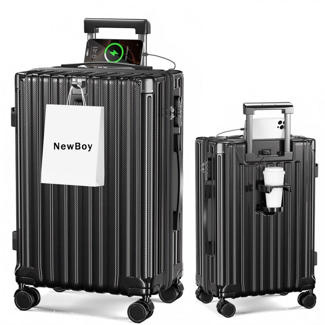 NewBoy 캐리어 20인치 22인치 24인치 기내용 대형 하드 여행용 감성 하드 캐리어 수납 주머니 대용량 패션