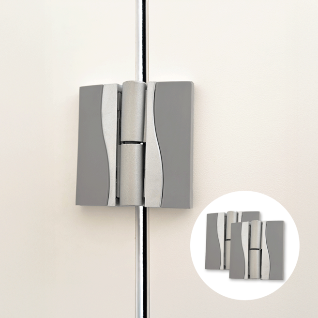 고급형힌지 화장실 문 경첩 부속 칸막이 OS-120, 1개, 그레이