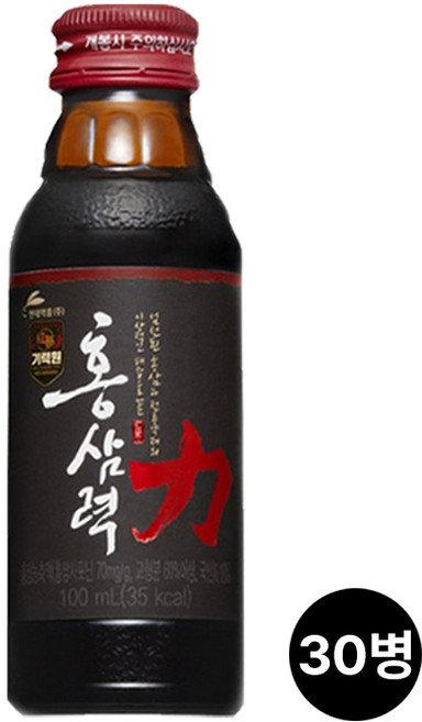 현대약품 기력원 홍삼력 건강음료, 100ml, 30개