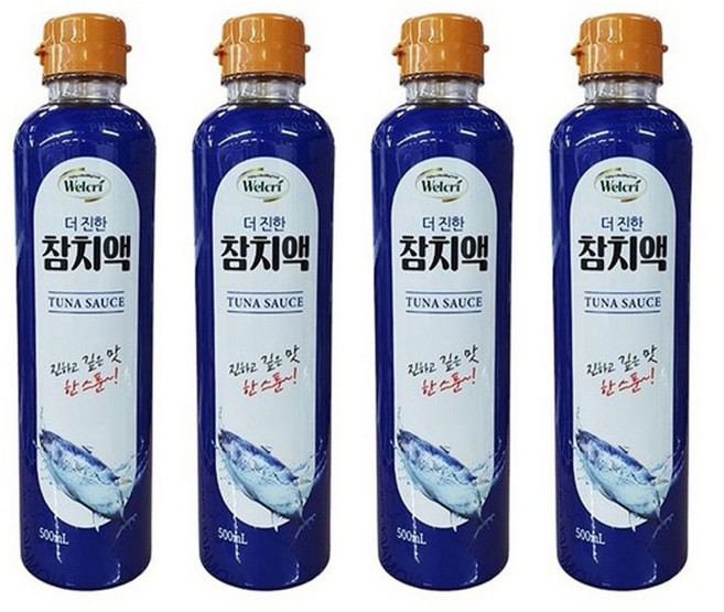 홀렌 더진한 참치액 만능소스, 4개, 500ml