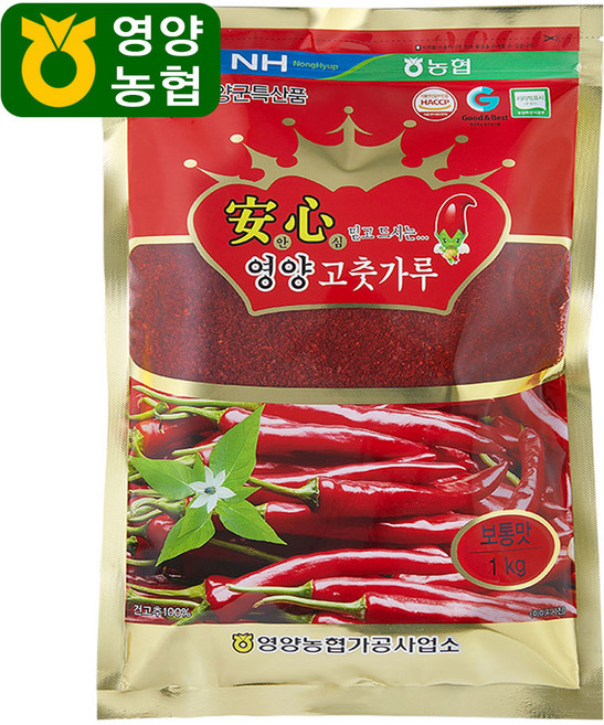 영양농협 2025년산 안심영양 고춧가루 보통맛 1kg, 1개