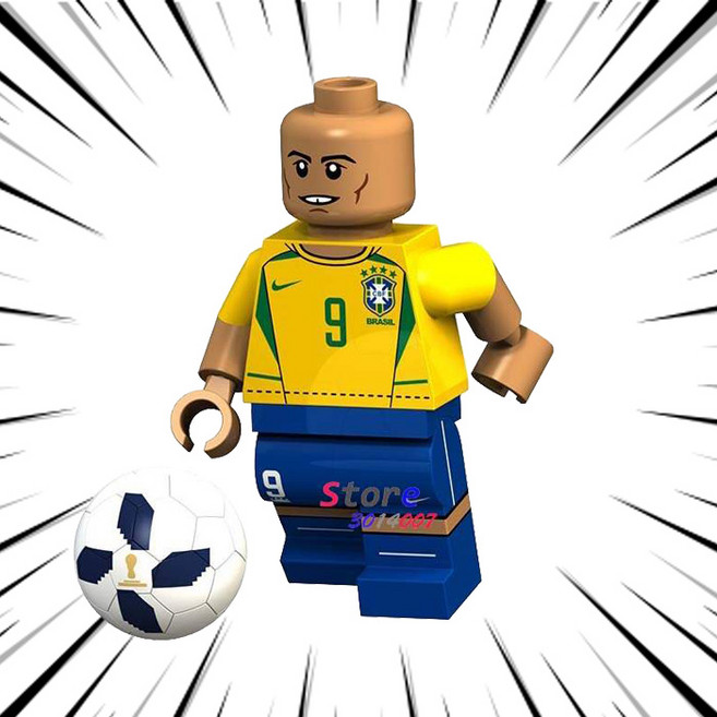 축구선수 호환블럭 브릭미니피규어 컬렉션 취미/수집/장식/컬렉션용 커스텀 호환 블록피겨 시리즈 A, 1개