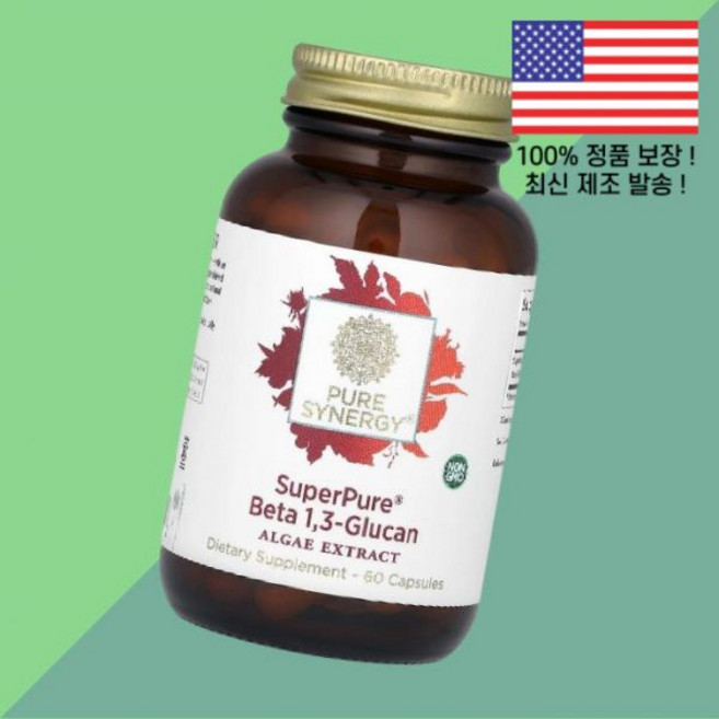 Pure Synergy SuperPure Beta 1 3-Glucan 베타글루칸 60정, 1개