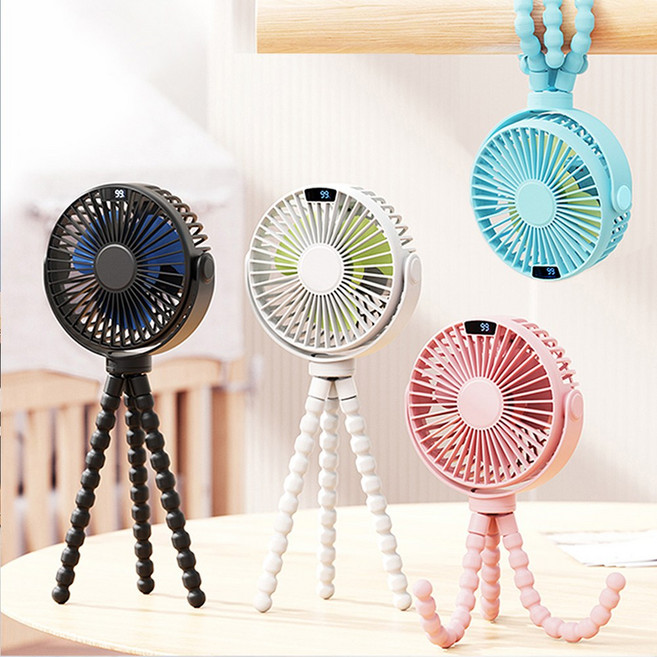 유니영 휴대용 문어발 무선 선풍기, UNO4000, 화이트