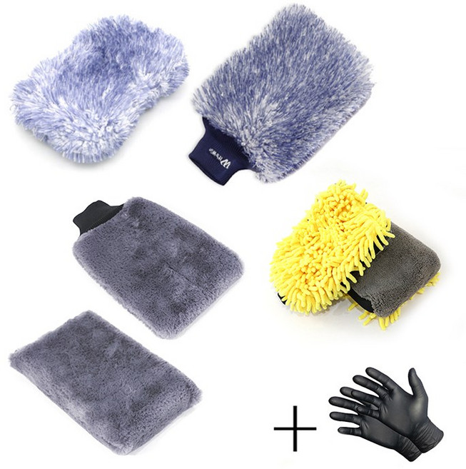 드라이뷰 잇츠윈 버블윈 플러스 워시미트 패드 세차 장갑 스펀지, 드라이뷰 샤크그레이 워시패드+장갑, 1개