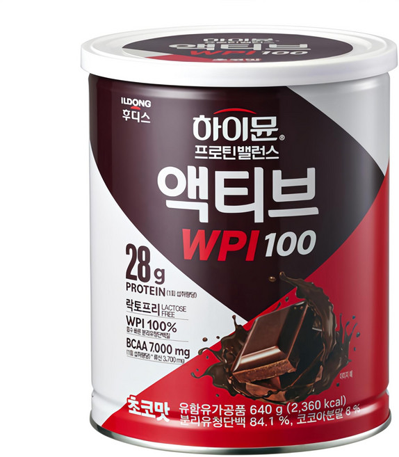 하이뮨 프로틴 밸런스 액티브 WPI100 초코맛, 640g, 1개