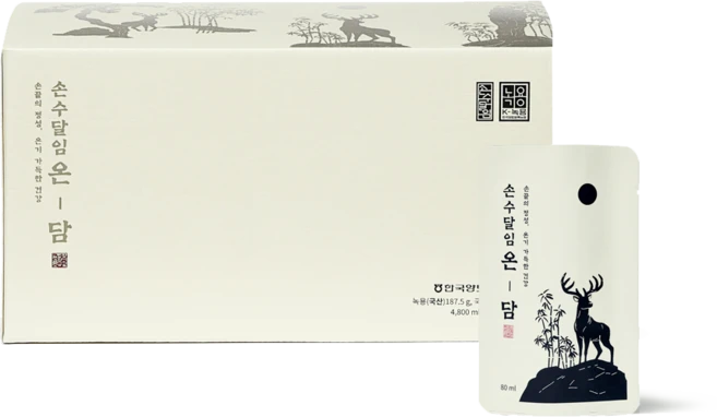 [농협안심녹용] 국내산 녹용 손수달임 온담 60포 (2개월분), 60개, 80ml - 쿠팡