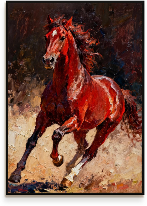 복들어오는 2026 병오년 인테리어 붉은 말 그림 액자 - 10.붉은 말 E