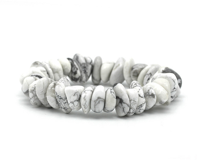 백송석 하울라이트 파워스톤 칩팔찌 원석팔찌 R-191296