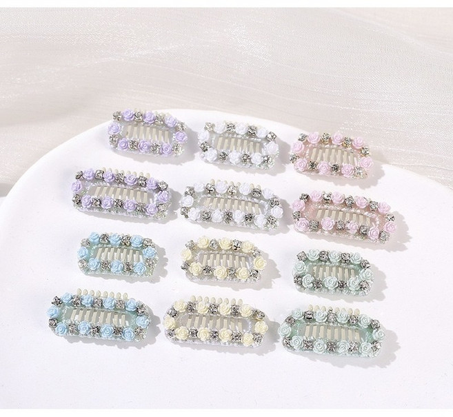 강아지 머리핀 똑딱핀 로제, 옐로우, 1개