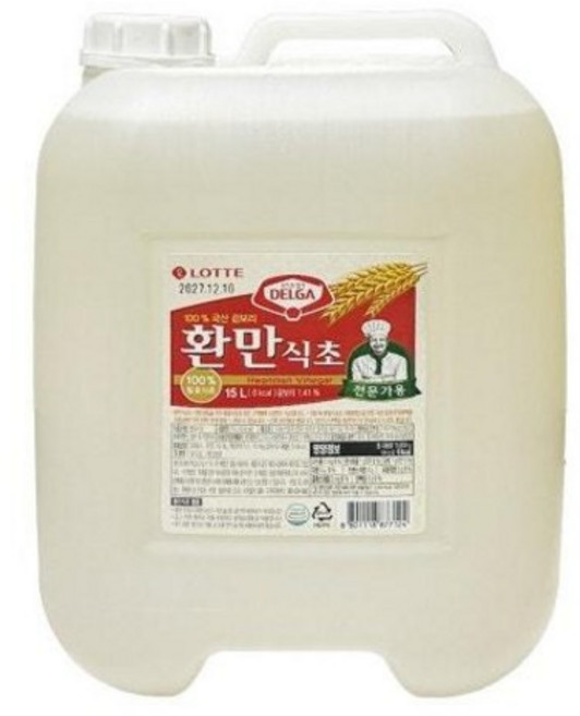 롯데푸드 환만식초 15L /, 1개
