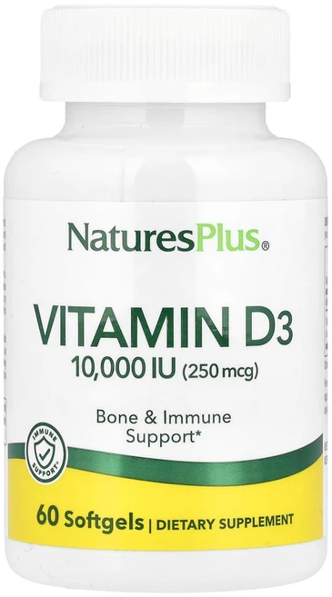 네이쳐스플러스 비타민D3 10000IU(250mcg) 소프트젤 60정, NAP01048, 1개 - 쿠팡