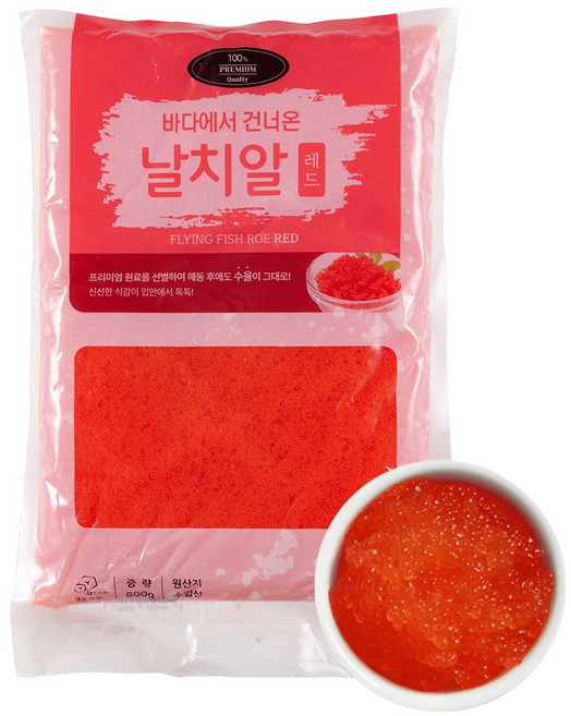 국내가공 수율좋은 명품 날치알, 1개, 800g(레드)