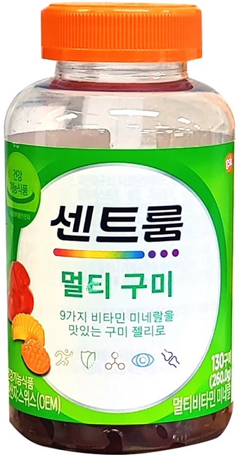 코스트코 센트룸 멀티구미 아이부터 어른까지 온 가족 건강비타민, 130정, 1개 - 쿠팡