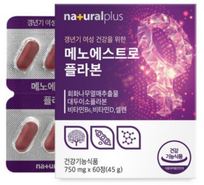 회화나무열매추출물 대두이소플라본 메노에스트로플라본60정, 60정, 1개