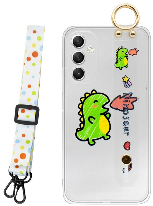 폰플리 캐릭터 투명 목걸이 휴대폰 케이스