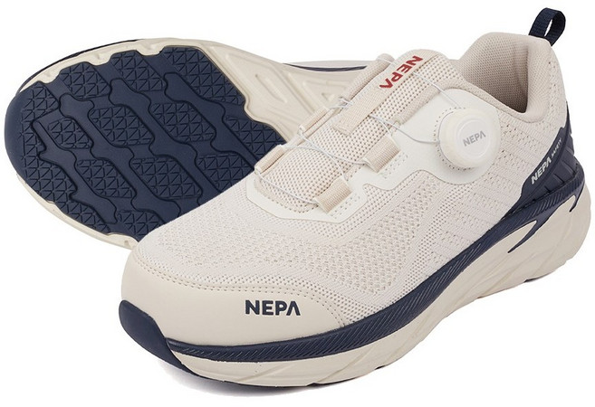 네파세이프티 안전화 GT-21 경량안전화 다이얼버튼 베이지 초경량, 1개