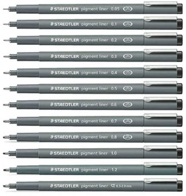 스테들러 피그먼트 라이너 308 블랙잉크, 0.5mm, 0.5mm