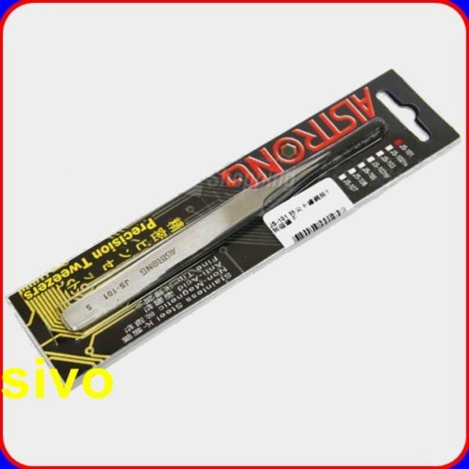 SIVO電子商城 精密不鏽鋼鑷子系TZ-101(120mm) 特尖無磁鑷子 電子工具 模型 珠寶, 1個