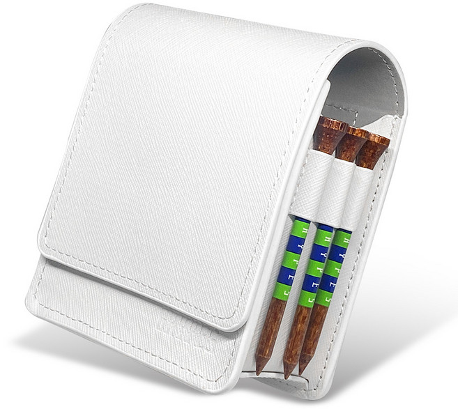 그리피스 골프 거리측정기 케이스 천연가죽 벨트형 클립형, 사피아노 화이트