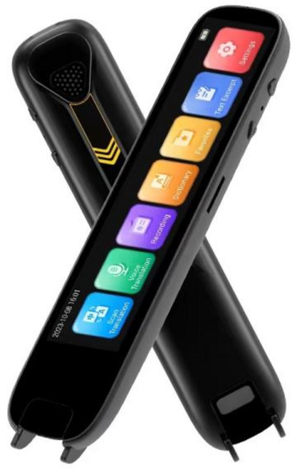 스마트 음성 스캔 번역기 펜 다기능 번역 실시간 112 언어 번역기 비즈니스 사전 펜 A28S, 01 Black
