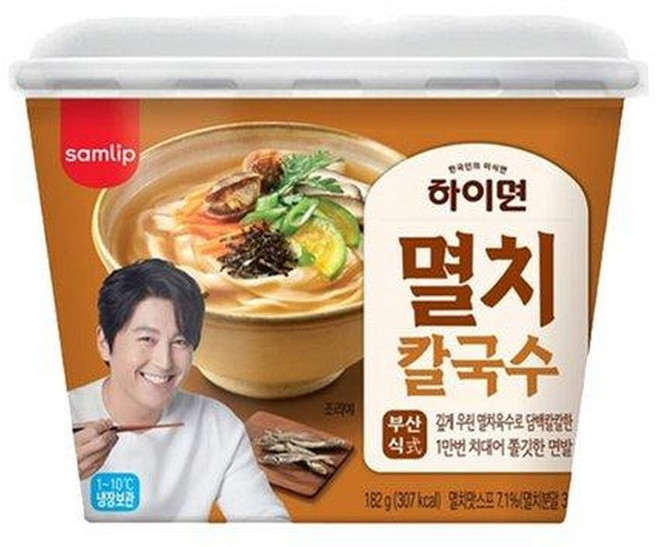 삼립 하이면 멸치칼국수 즉석용기면 182g x 10개