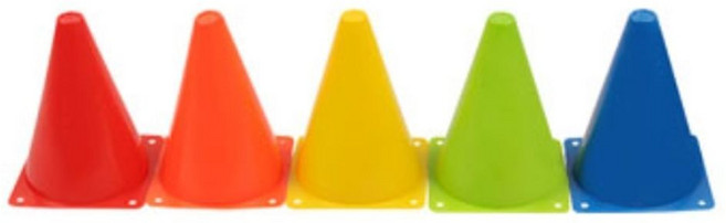 키더스 라바콘 체육 축구 꼬깔콘 칼라콘 1p 32cm, 레드