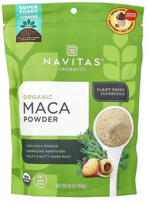 나비타스 마카파우더 마카분말 Organic Maca Powder 운동후 Pupose를 사용한 슈퍼푸드 남성활력 운동능력, 453g, 2개
