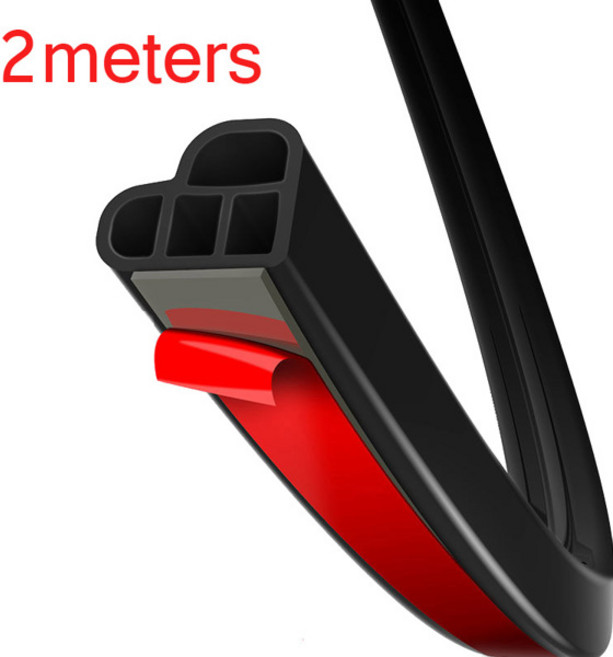 25m 자동차 고무 씰 스트립 보호기 씰링 도어 씰 트렁크 후드 실란트 방음, [02] 2 meters, 1개