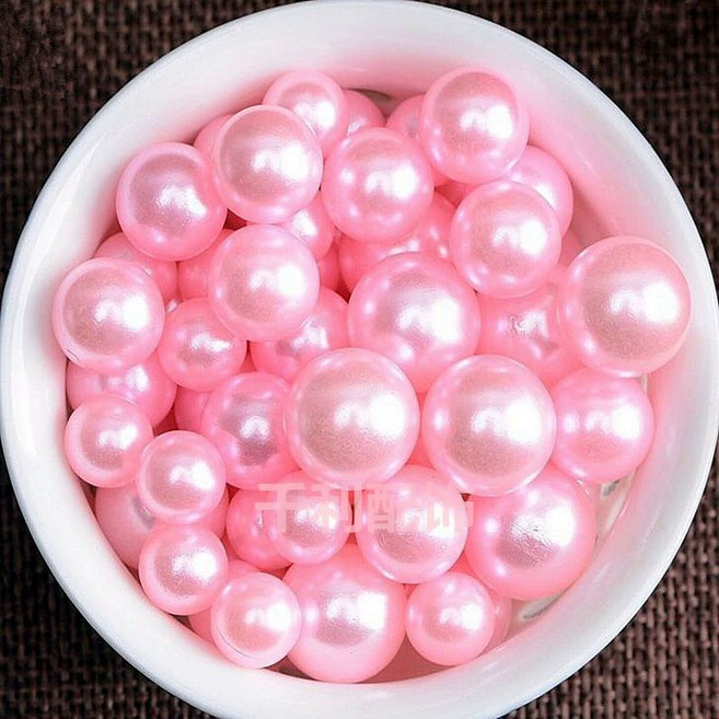 진주 비즈 핸드메이드 소품 DIY 재료 의류 장식 구멍, 연분홍 8mm 2000개, 1개, 기본 색상