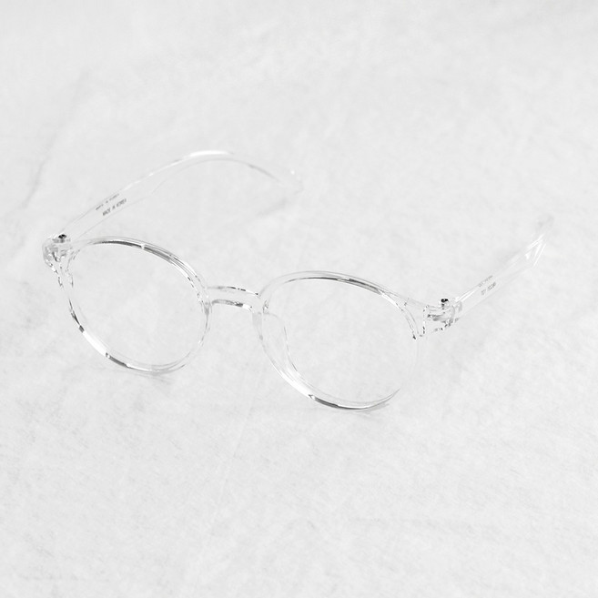 동글이 너드 안경테 가벼운 패션 뿔테 안경 (렌즈없음)
