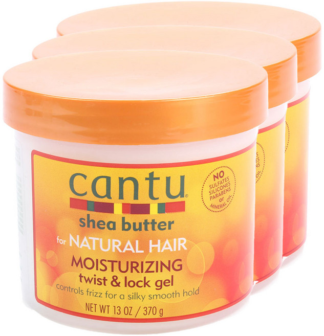 칸투 시어 버터 모이스처라이징 트위스트 & 락 젤, 370g, 3개