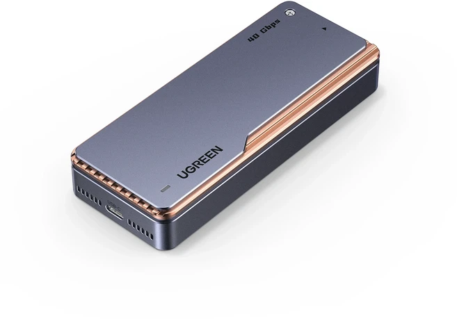 냉각 팬이 포함된 UGREEN 40Gbps M.2 NVMe 인클로저 MacBook용 안티 SSD 인클로저 알루미늄 M.2 인클로, 01 Space Grey, 1
