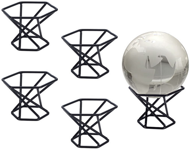 철제 크리스탈 볼 홀더 블랙 5.35x6x4.05cm